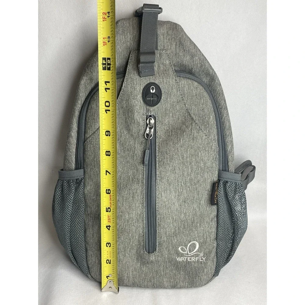 Waterfly Crossbody Sling Backpack Gray Travel Hiking Chest Bag Active Daypack
